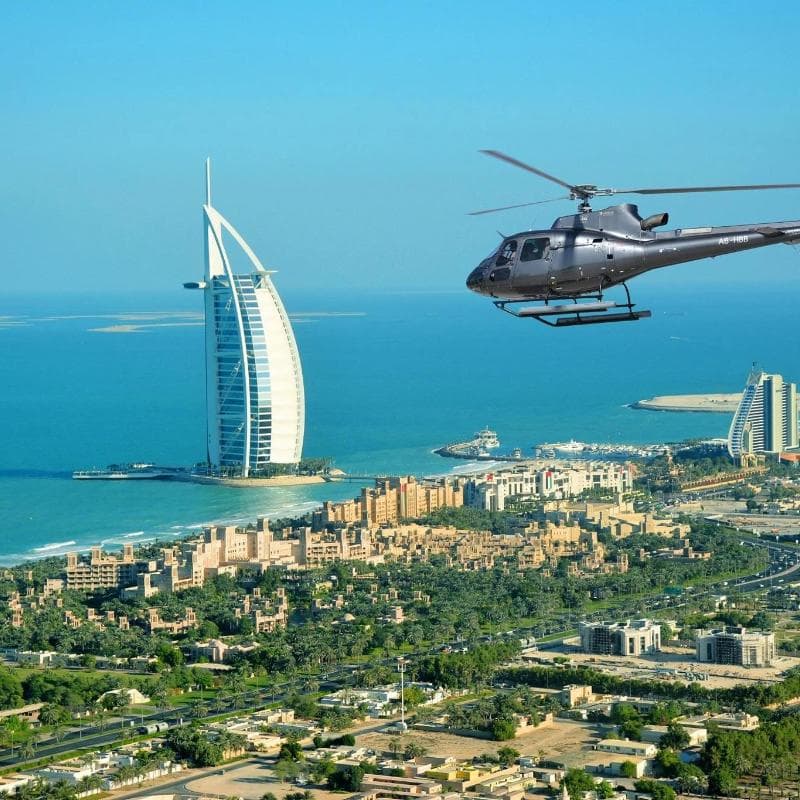 Helicopter tour over Dubai