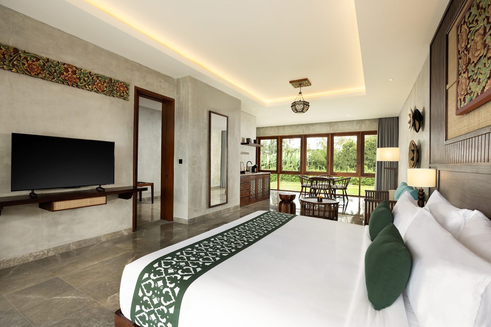 Rice Field View Corner Room: bedroom
